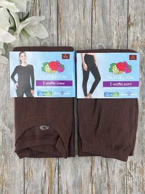 Women's Super Soft Waffle Thermal To & Bottom 2-Piece Set Size M